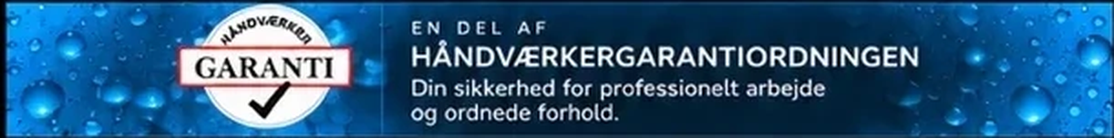 En del af Håndværkergarantiordningen – din sikkerhed for professionelt arbejde og ordnede forhold.